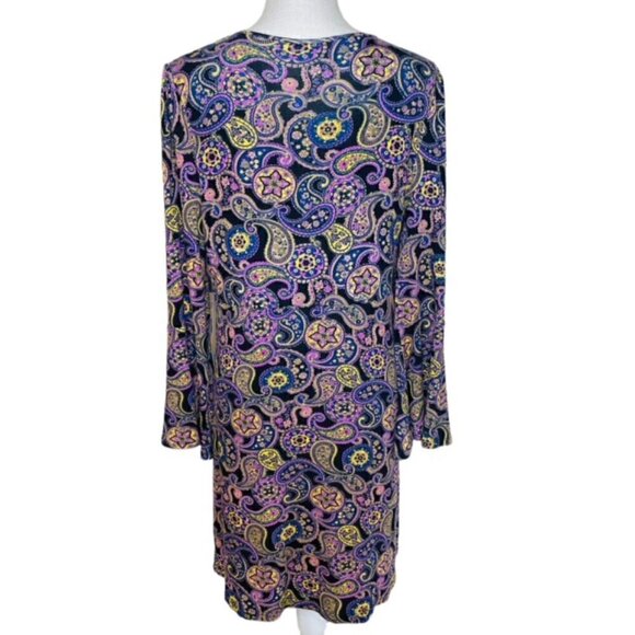 MODCLOTH Paisley Floral Bell Sleeved Dress, Size Large - NWT - Picture 3 of 9